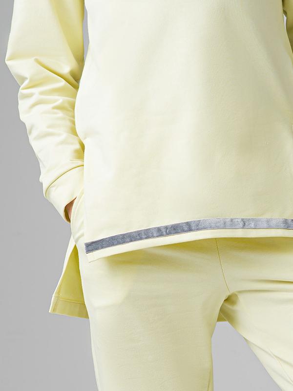 Lega medvilninis laisvalaikio džemperis su gobtuvu "Costanza Light Yellow"