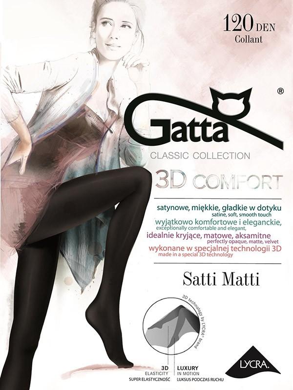 Gatta 3D blizgios pėdkelnės "Satti Matti 120 Den Black"