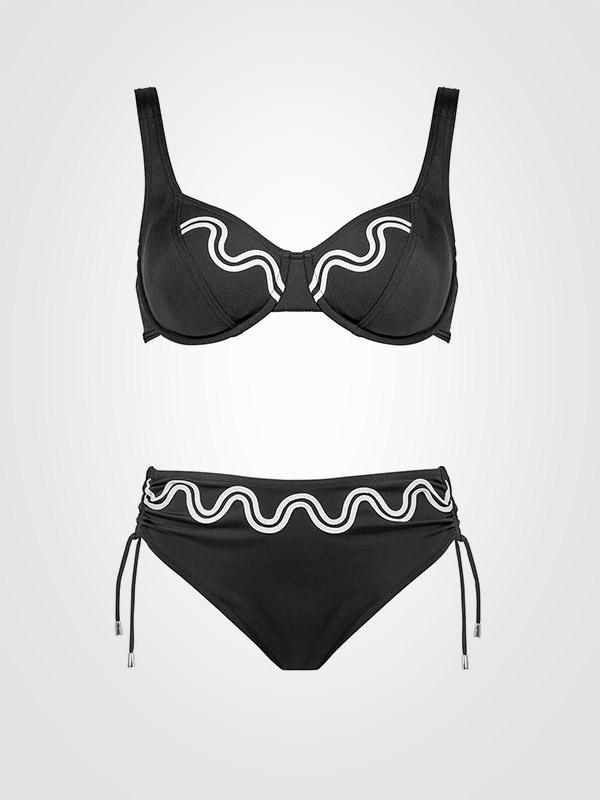 Lidea купальник бикини с косточками "Stromboli 2 Black - White"