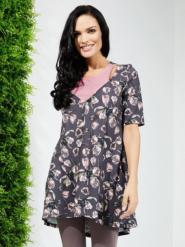 Lega medvilninė tunika "Lunaria Tulip Print"