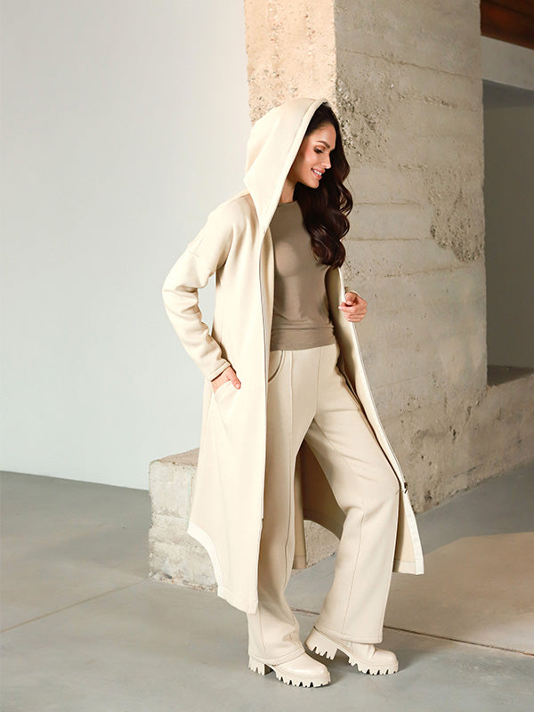 Lega Cotton Pants with Fluff on the Inside Susan Beige