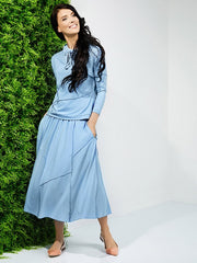 Lega viskozinis sijonas "Lavender Light Blue"