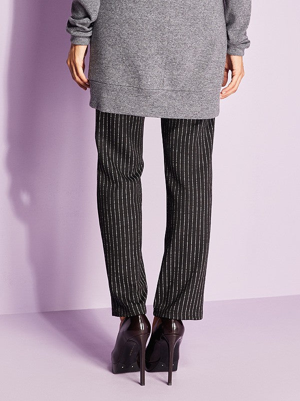 Lega kelnės "Benson Black - White Stripes"