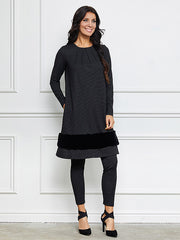 Lega tamprės "Giulia Black - White Dots"