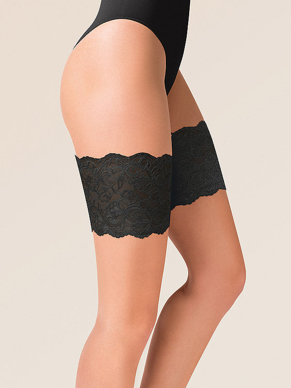 Gabriella nėriniuotos šlaunų juostos su silikoninėmis juostelėmis