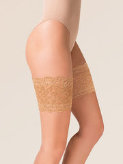 Gabriella nėriniuotos šlaunų juostos su silikoninėmis juostelėmis "Thigh Band Beige"