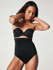 Spanx aukšto juosmens koreguojančios kelnaitės stringai "Suit Your Fancy Black"