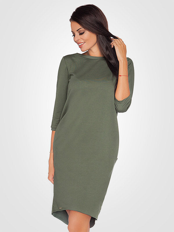 Tessita Cotton Dress Halina Khaki