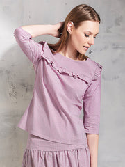 Lega medvilninė palaidinė "Easy Go Pink - White - Black Squares"