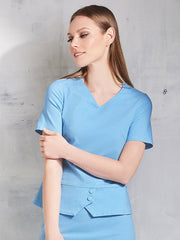 Lega viskozinė palaidinė "Gracen Light Blue - White Dots"