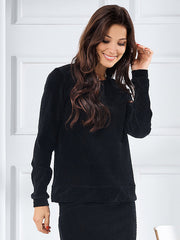 Lega medvilninė velvetinė palaidinė "Marta Black"