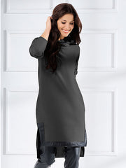 Lega medvilninė suknelė su gobtuvu "Westa Black"