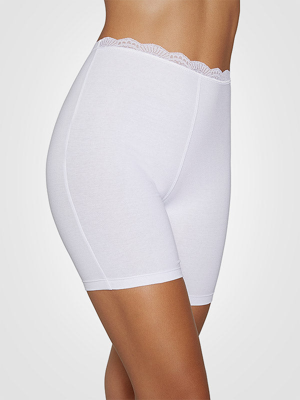 Ysabel Mora antialerginiai medvilniniai aukšto juosmens šortukai "Elody White"
