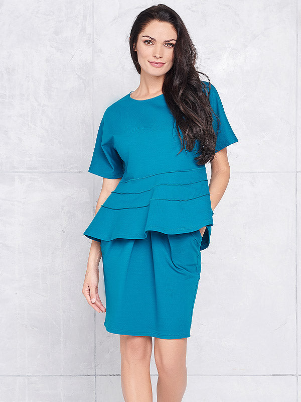 Lega siaurėjantis medvilninis sijonas