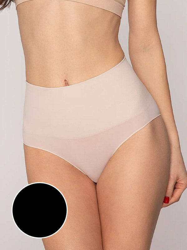 Gatta besiūlės aukšto juosmens mikrofibros kelnaitės "Sensual Skin Correct Black"