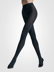 Gatta viskozinės šiltos pėdkelnės su šilku "Touch of Silk Black"