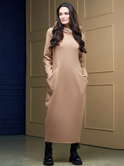 Lega ilga medvilninė suknelė su gobtuvu "Patricia Sand"