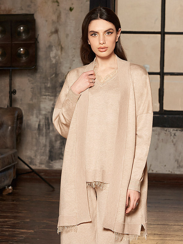 Bisbigli viskozinis kardiganas "Layla Beige"
