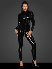 Noir Handmade blizgus PVC susagstomas kombinezonas "Stella Black"