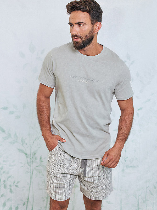 Muydemi Short Men's Cotton Pajama Nathan Grey