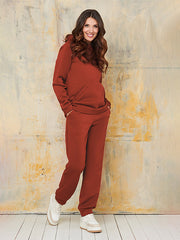 Lega medvilninės laisvalaikio kelnės "Cheryl Redwood"