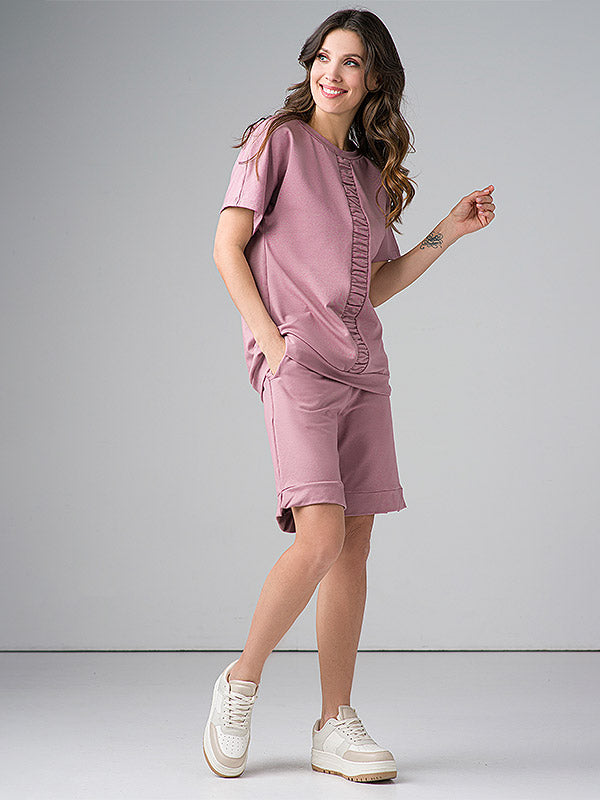 Lega Cotton Casual Shorts Margarita Dusty Pink