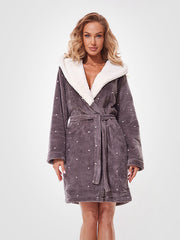 L&L chalatas su gobtuvu "Loop Graphite - White Dots"