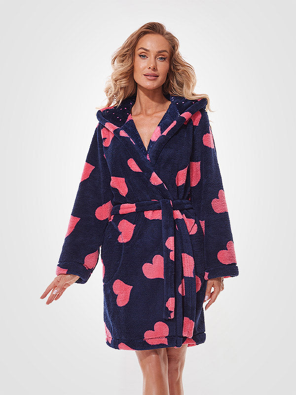 L&L chalatas su gobtuvu "Futura Dark Blue - Pink Heats"