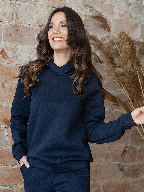 Lega medvilninis džemperis su gobtuvu