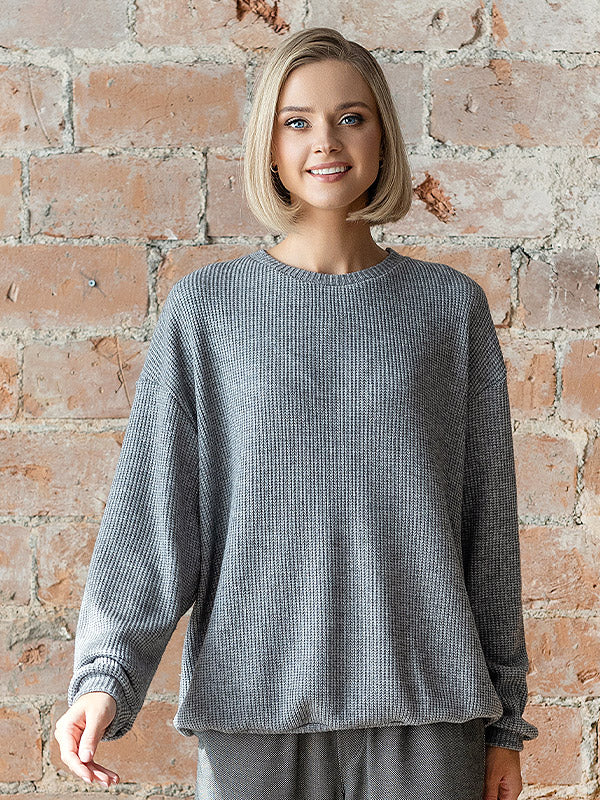 Lega megztinis su viskoze "Sanema Grey"