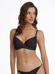 Esotiq nėriniuota push up liemenėlė "Innocent Black"