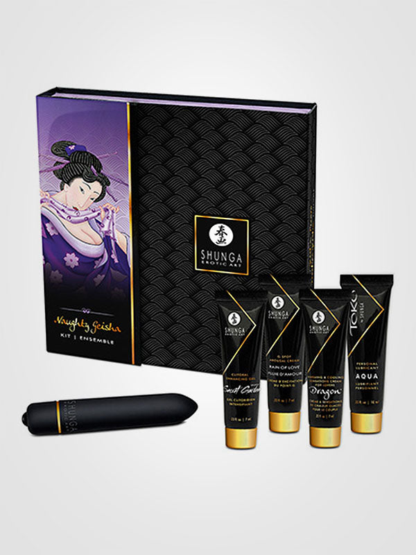 Shunga набор из мини-массажера и стимулирующих гелей