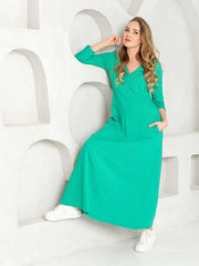 Lega ilga medvilninė suknelė "Daiana Green"