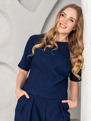 Lega viskozinė palaidinė "Anamaria Dark Blue"