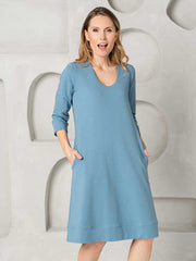 Lega medvilninė suknelė "Gema Greyish Blue"