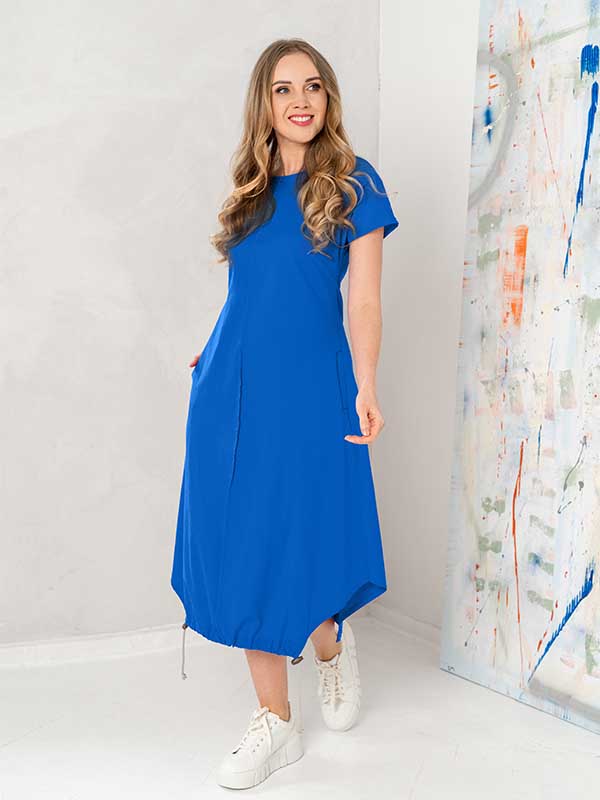 Lega tampraus lino suknelė "Perla Royal Blue"