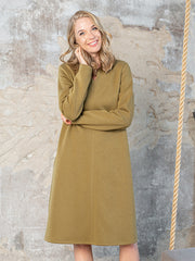 Lega medvilninė suknelė su pūkeliu iš vidaus "Beatriche Khaki"