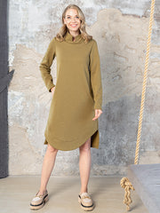 Lega medvilninė suknelė su pūkeliu iš vidaus "Gwen Khaki"