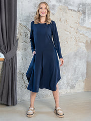 Lega laisvo kirpimo midi suknelė "Adriana Navy"