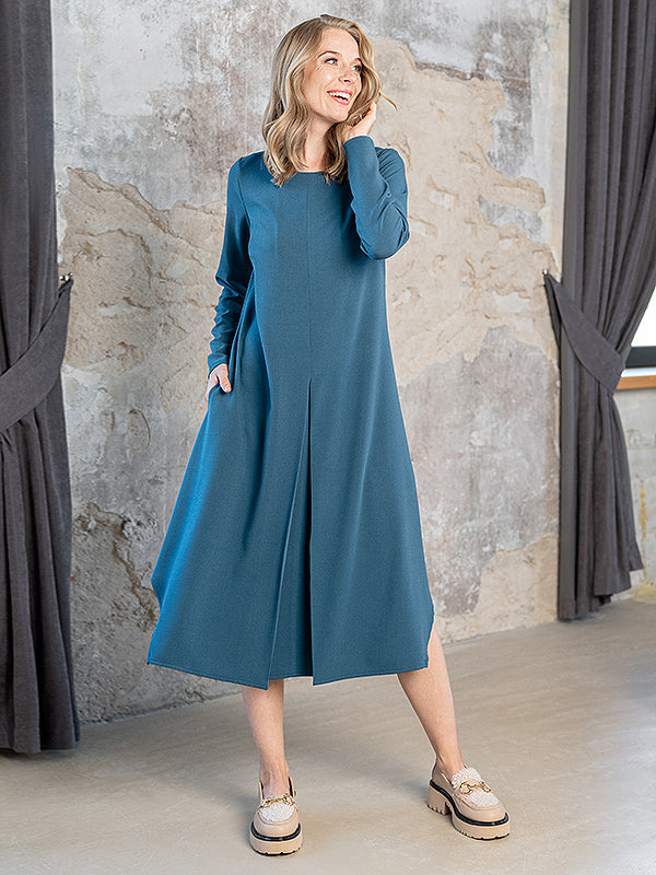 Lega laisvo kirpimo midi suknelė "Adriana Turquoise"