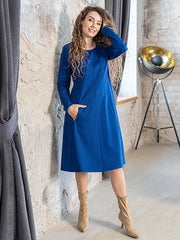 Lega klasikinė suknelė su viskoze "Sindy Blue"