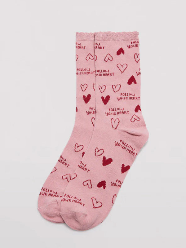 Ysabel Mora Colored Cotton Socks Gitana Pink - Red