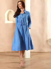 Lega viskozinė marškinių tipo suknelė "Lodeta Light Blue"