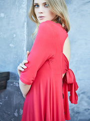 Lega viskozinė suknelė "Elin Coral Red"
