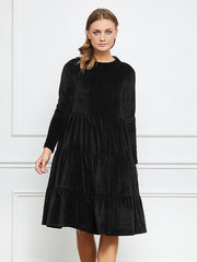 Lega medvilninė suknelė "Odette Black Velour"