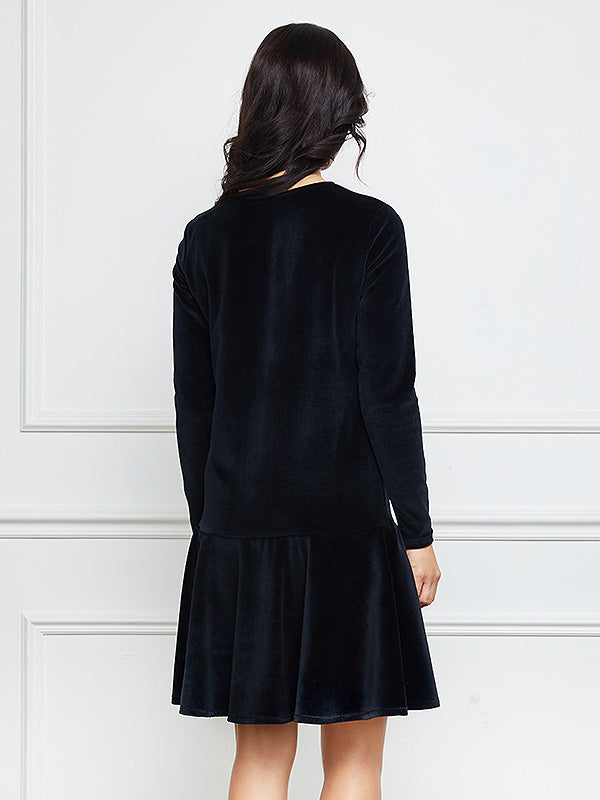 Lega medvilninė suknelė "Esmee Black Velour"
