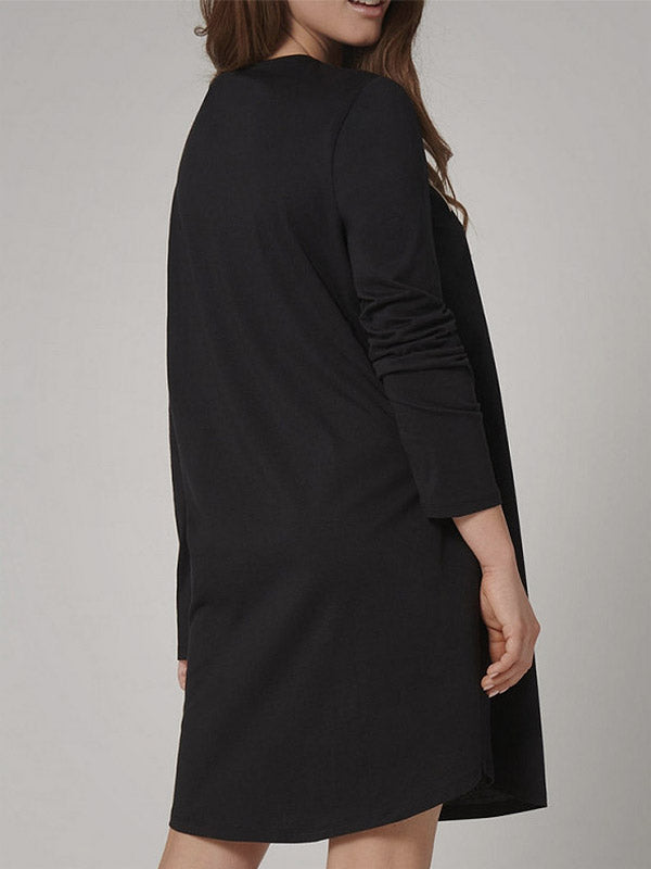 Triumph organinės medvilnės naktiniai "Lounge Me NDK 02 LSL X Black"