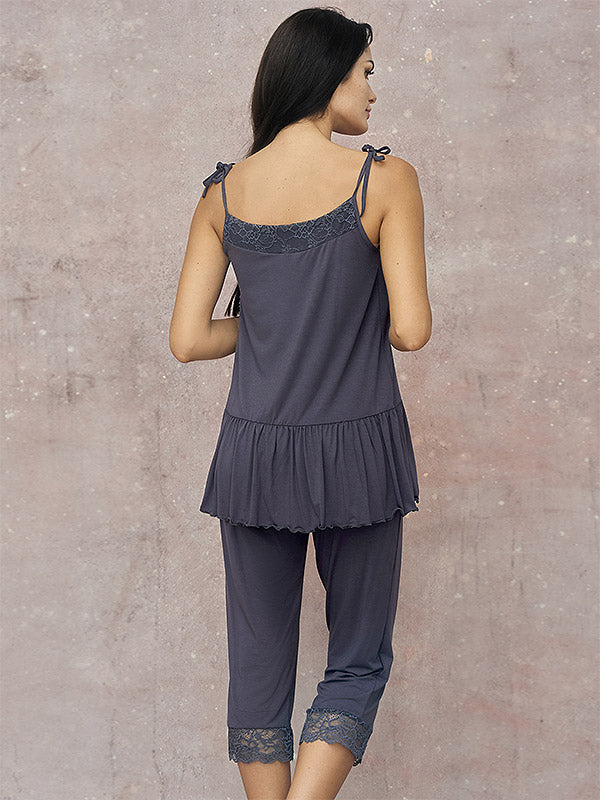 Lega viskozinė pižama "Milani Blueish Grey"