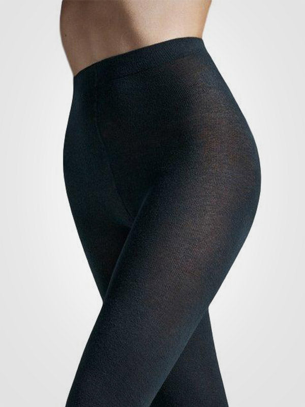 Gatta viskozinės šiltos pėdkelnės su šilku "Touch of Silk Black"