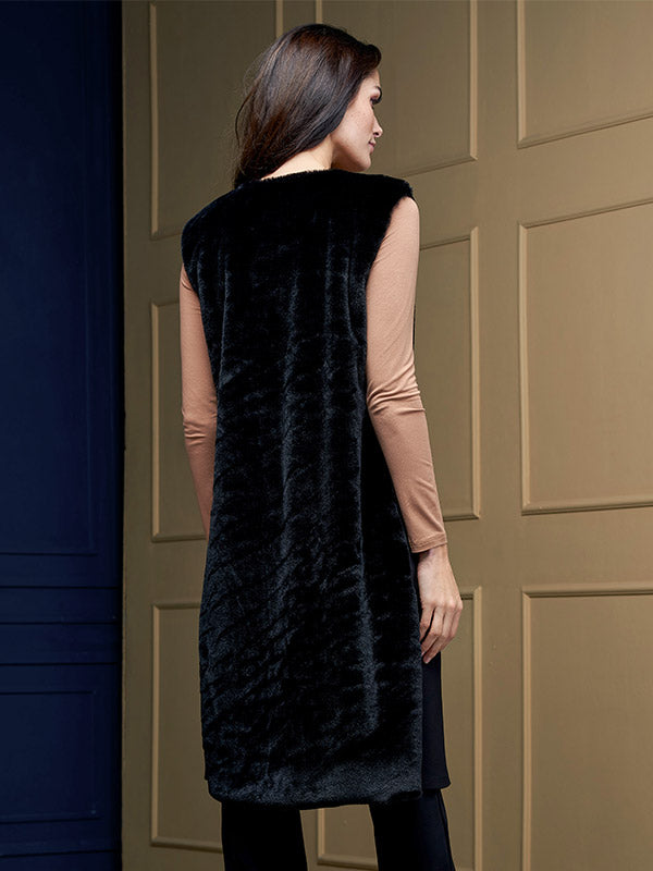 Lega liemenė su kailiuku "Gloria Black"